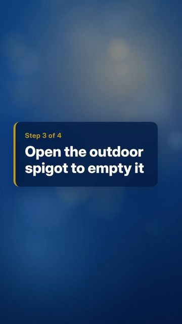 Drain the outdoor spigots